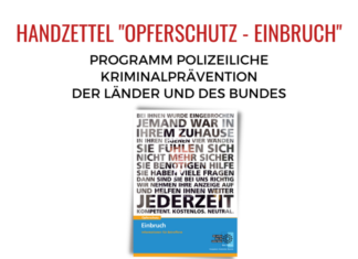 Handzettel Opferschutz Einbruch