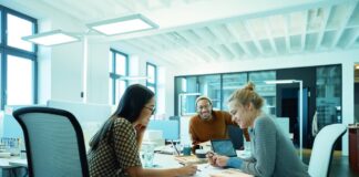 In Meetings werden die Weichen für neue Projekte gestellt.